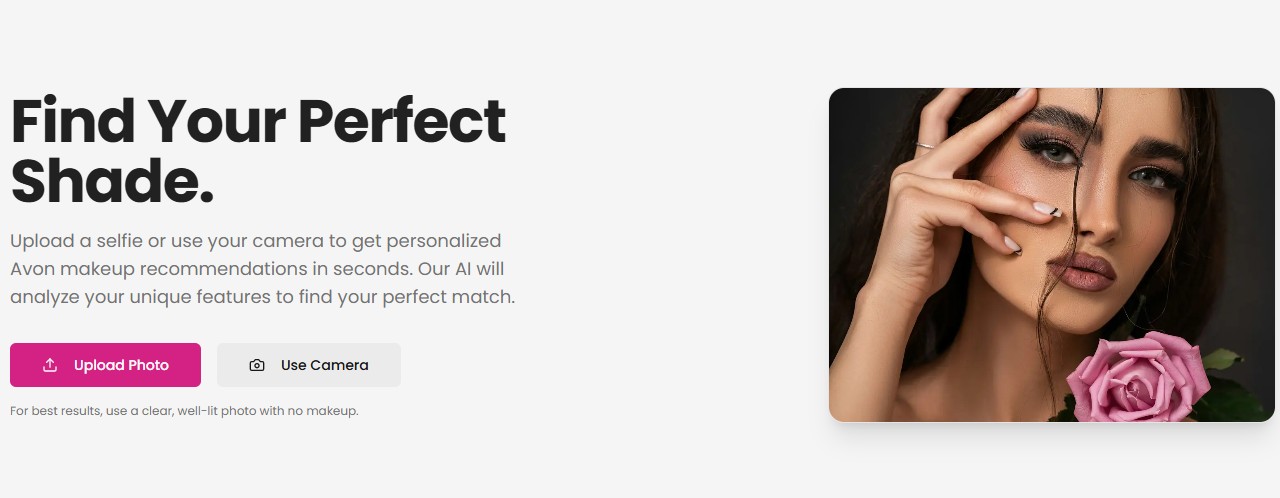 A woman applying makeup with digital overlays showing different styles.